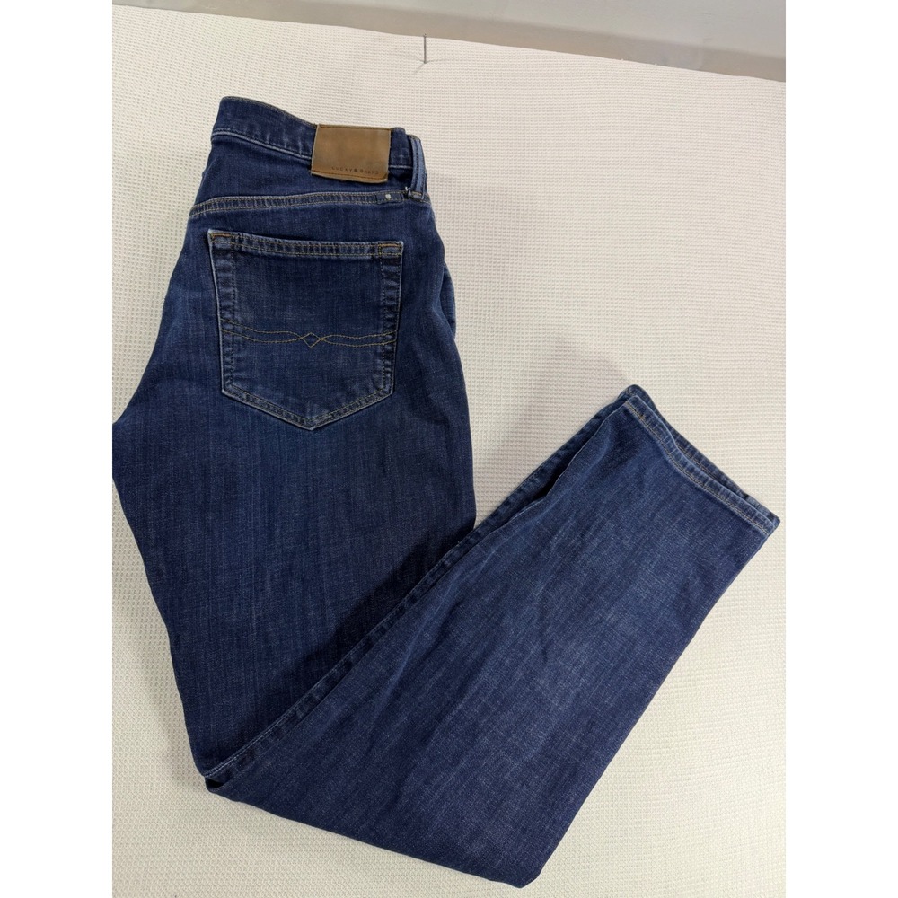 Lucky Brand 121 Heritage Slim Jeans Dark Wash Indigo 31x30 Classic Denim
